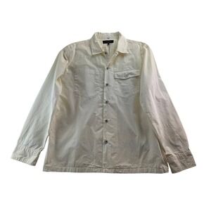 Rag Bone Stanton Shirt Jacket‎ Cream Button Up Workwear Mens XL Long Sleeve $395